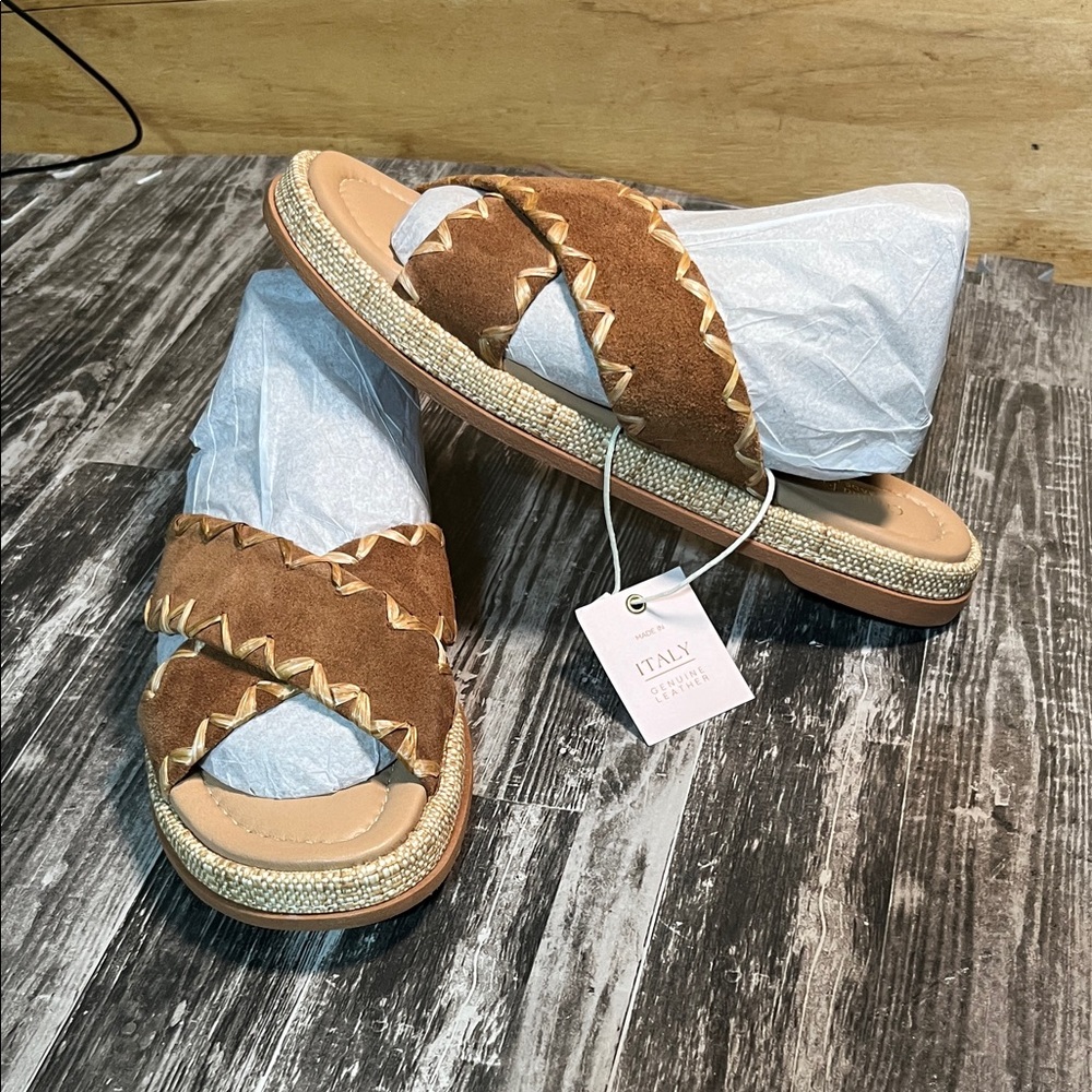 Cristina Francini Leather Sandals NWT